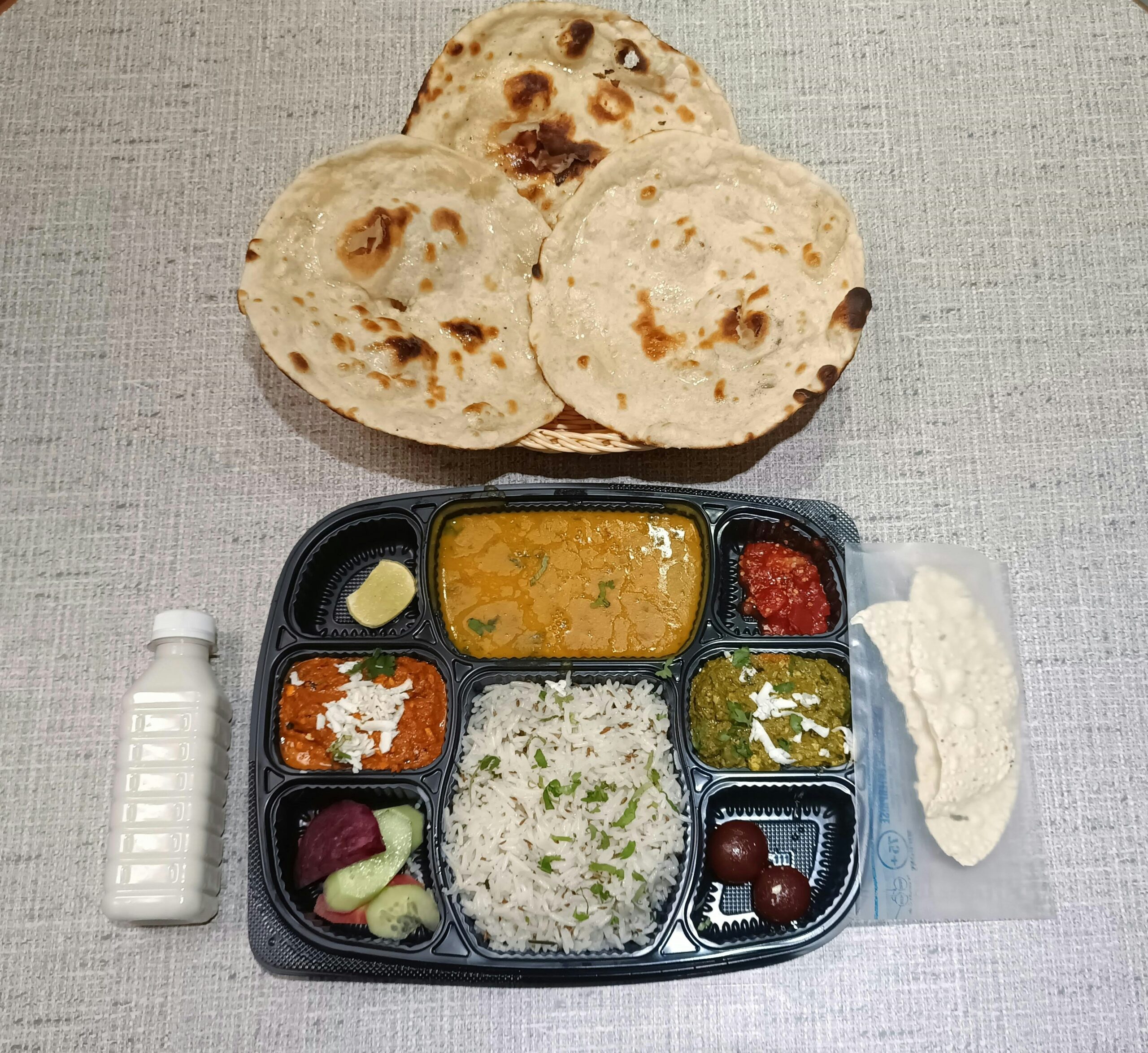 Balanced lunch meal for intermittent fasting